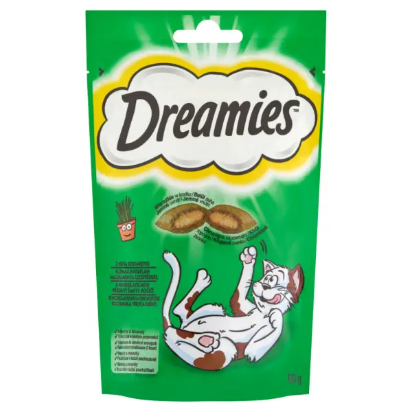 Dreamies kiegészítő macskaeledel felnőtt macskák és 8 hetesnél idősebb kölykök számára 60 g