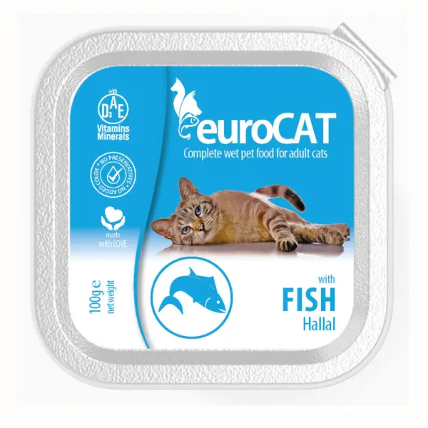 Eurocat nedves macskaeledel 100g hal