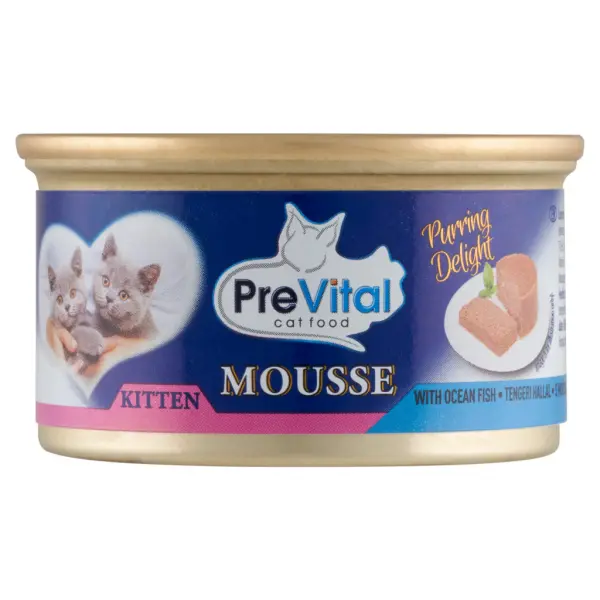 PreVital Mousse teljes értékű állateledel kölyökmacskák számára tengeri hallal 85 g