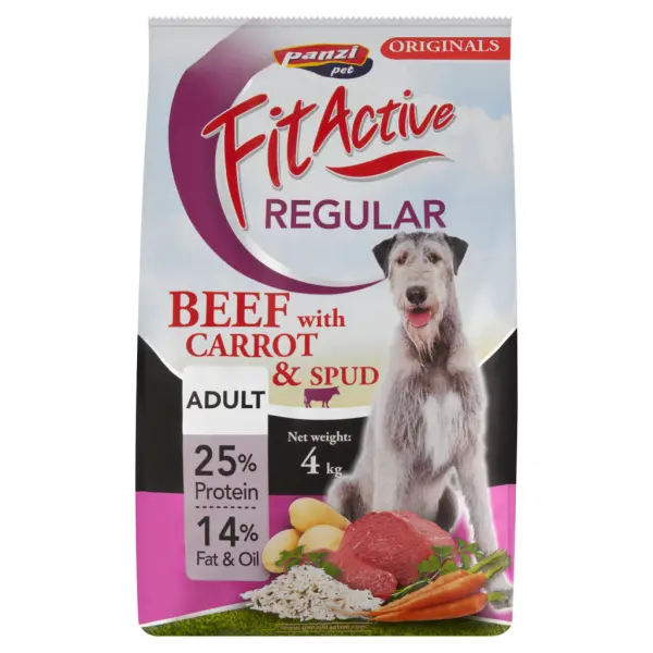 Panzi Fit Active Regular Adult marha teljesértékű eledel felnőtt kutyák részére 4 kg