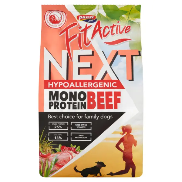FitActive Next száraz kutyaeledel 3kg Hypoallergenic Mono Beef with cranberries