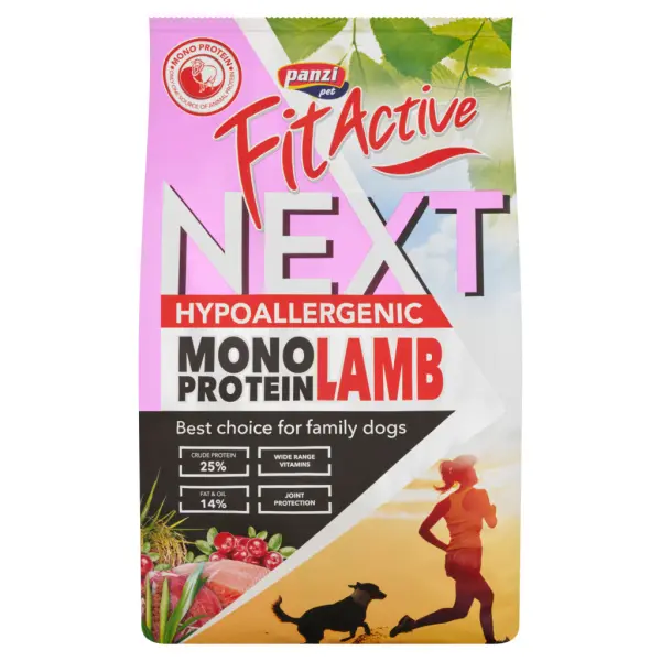 FitActive Next száraz kutyaeledel 3kg Hypoallergenic Mono Lamb with cranberries