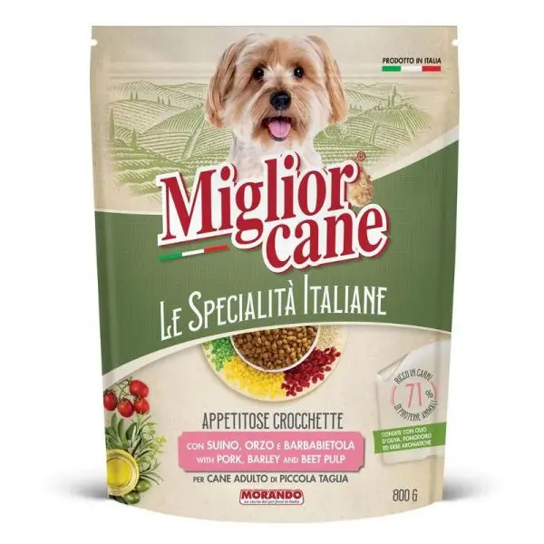 Migliorcane száraz kutyaeledel 800g sertéshússal és céklával
