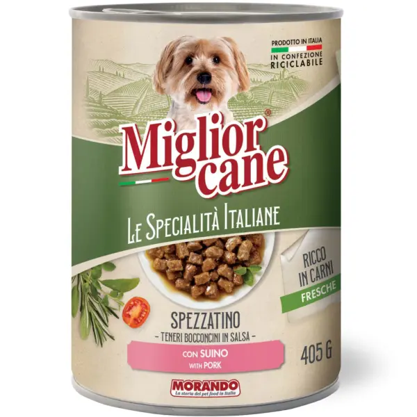 Migliorcane nedves kutyaeledel 405g Adult sertés