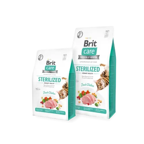 BRIT Care Macskatáp - Adult Sterilized Urinary Healthy Csirke 2kg