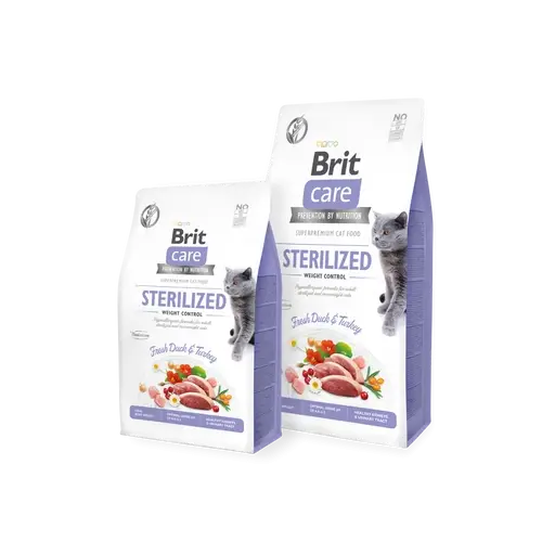 BRIT Care Macskatáp - Adult Sterilized Weight Controll Kacsa Pulyka  400g