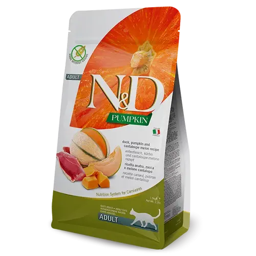 N&D Macskatáp Pumpkin - Adult Kacsa, Sütőtök és Sárgadinnye  300g