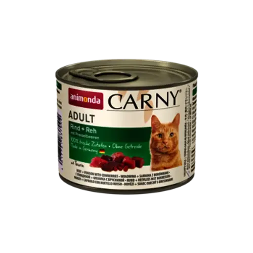 ANIMONDA Macska Konzerv - Carny Adult Marha Szarvas, áfonya 200g