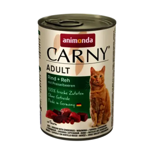 ANIMONDA Macska Konzerv - Carny Adult Marha Szarvas, áfonya 400g