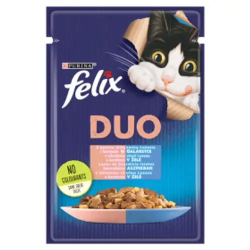 FELIX Macska Alutasak - Fantastic Duo Lazac Szardinia Aszpikban 85g