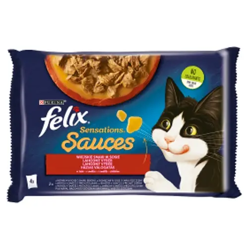 FELIX Macska Alutasak - Sensations Sauces Házias Válogatás Szószban 85g x 4
