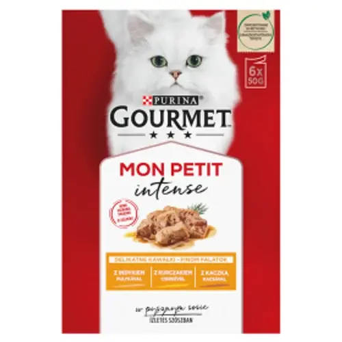 GOURMET Mon Petit Macska Alutasak - Kacsával, Csirkével, Pulykával 50g x 6