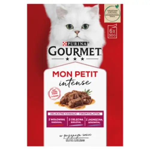 GOURMET Mon Petit Macska Alutasak - Marhával, Borjúval, Báránnyal 50g x 6