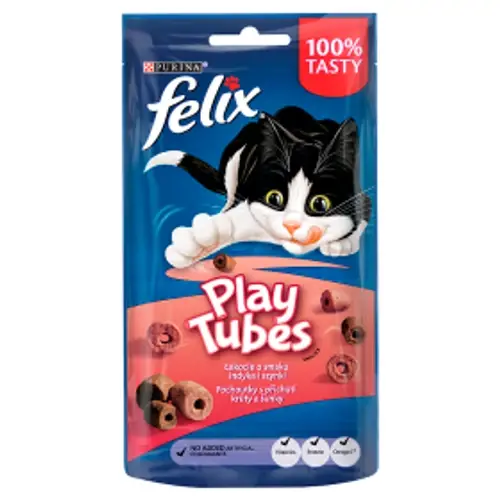 FELIX Macska Jutalomfalat - Play Tubes Pulyka, Sonka 50g