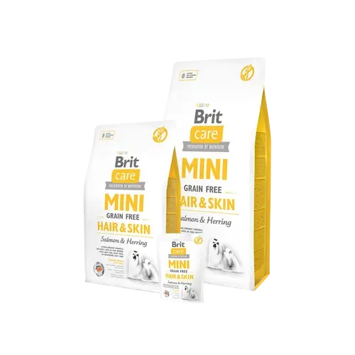 BRIT Care Kutyatáp - Grain Free Mini Adult Hair & Skin Lazac-Hering 7kg
