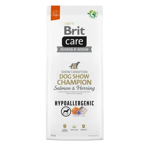 BRIT Care Kutyatáp - Hypoallergenic Adult Dog Show Champion Lazac- Herring  3kg