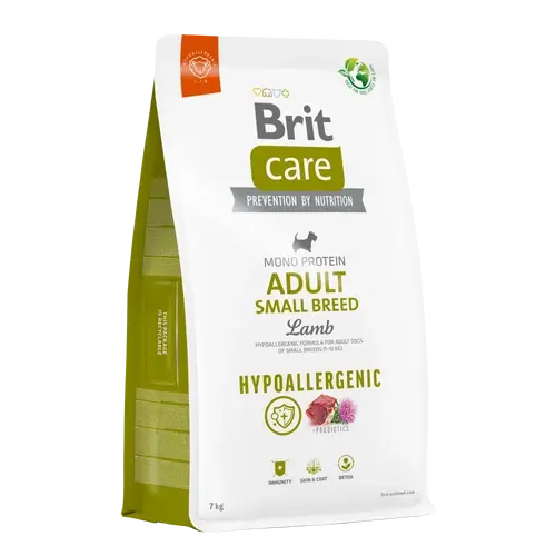 BRIT Care Kutyatáp - Hypoallergenic Adult Small Breed Lamb & Rice 3kg