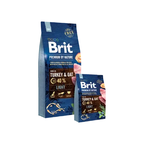 BRIT Prémium by Nature Kutyatáp - Adult Light  3kg