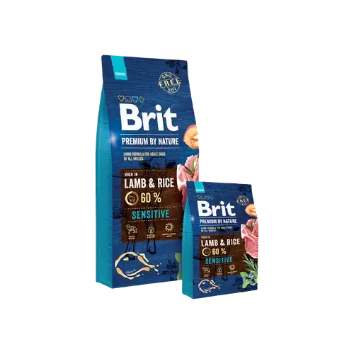 BRIT Prémium by Nature Kutyatáp - Adult Sensitive 15kg