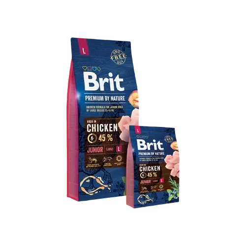 BRIT Prémium by Nature Kutyatáp - Junior L 15kg