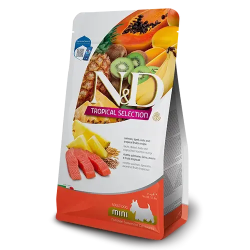 N&D Kutyatáp - Tropical Mini Adult Lazac Tönkölybúza 5kg