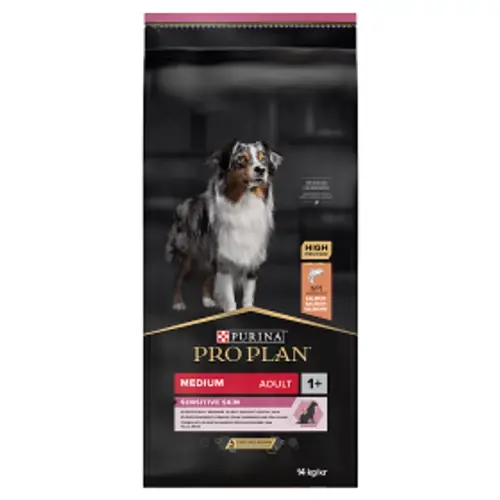 PRO PLAN Kutyatáp - Medium Adult Optiderma Lazacban Gazdag 14kg