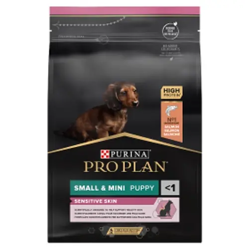 PRO PLAN Kutyatáp - Small & Mini Puppy Optiderma Lazacban Gazdag 3kg