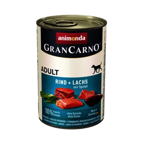 ANIMONDA Kutya Konzerv - Grancarno Adult Lazac Spenót 400g