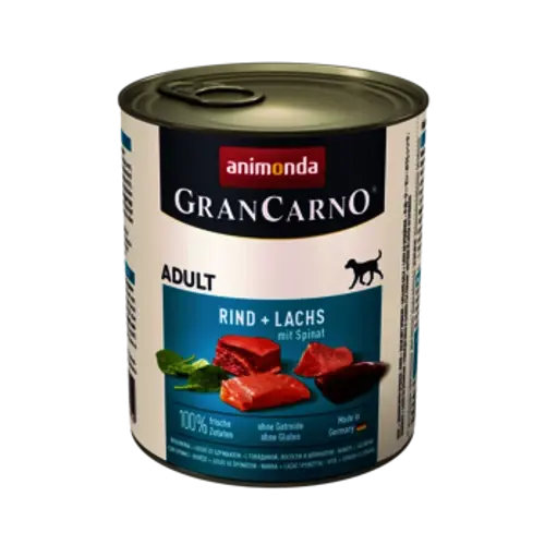 ANIMONDA Kutya Konzerv - Grancarno Adult Lazac Spenót 800g