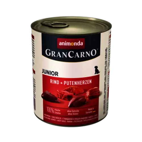 ANIMONDA Kutya Konzerv - Grancarno Junior Marha Pulykaszív 800g
