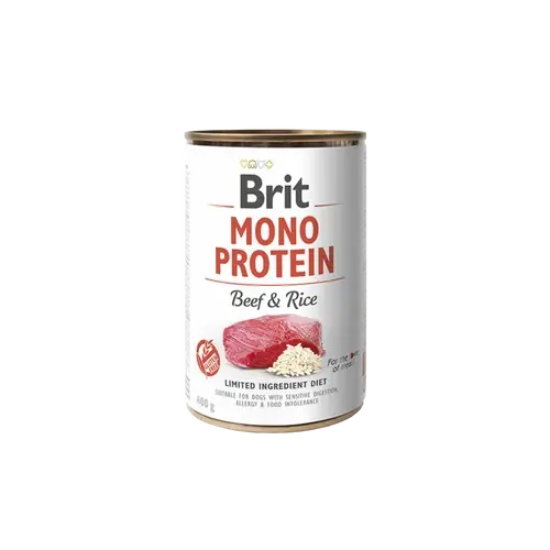 BRIT Care Mono Protein Kutya Konzerv - Adult Beef Rice 400g
