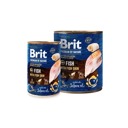 BRIT Paté & Meat Kutya Konzerv - Adult Fish With Skin 800g
