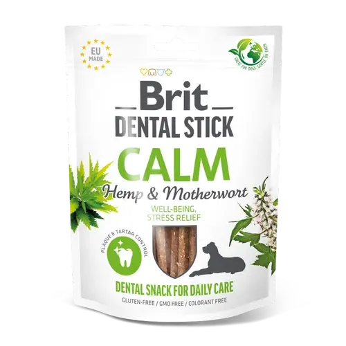 BRIT Care Kutya Jutalomfalat - Dental Stick Adult Calm Hemp-Motherwort 251g