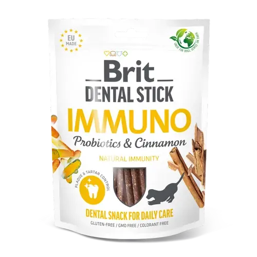 BRIT Care Kutya Jutalomfalat - Dental Stick Adult Immuno Probiotics&Cinamon 251g
