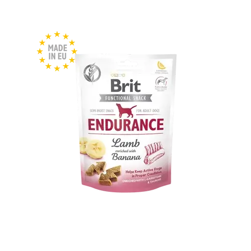 BRIT Care Kutya Jutalomfalat Functional Snack Adult Endurance Bárány-Banán 150g
