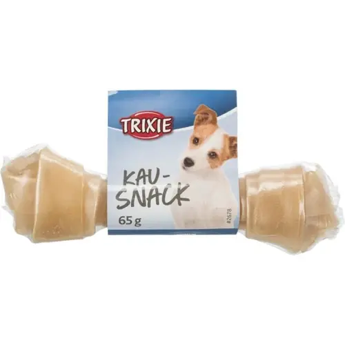 TRIXIE Kutya Jutalomfalat - Bőr Csont csomós csom 15cm 65g