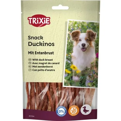 TRIXIE Kutya Jutalomfalat - Premio Duckinos Kacsamell csíkok 80g