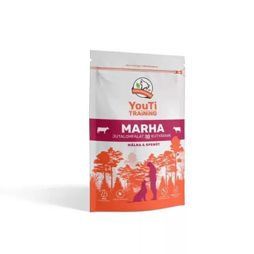YOUTI Kutya jutalomfalat - Marha Málna Training 100g